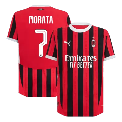 Men's AC Milan MORATA #7 Home Player Version Soccer Jersey 2024/25 - UCL - worldjerseyshop