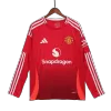 Men's Manchester United Home Soccer Long Sleeves Jersey 2024/25 - worldjerseyshop