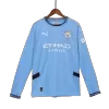 Men's Manchester City Home Soccer Long Sleeves Jersey 2024/25 - worldjerseyshop