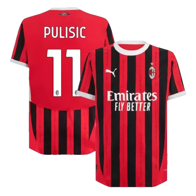 Men's AC Milan PULISIC #11 Home Player Version Soccer Jersey 2024/25 - worldjerseyshop