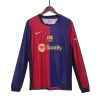 Men's Barcelona Home Soccer Long Sleeves Jersey 2024/25 - worldjerseyshop