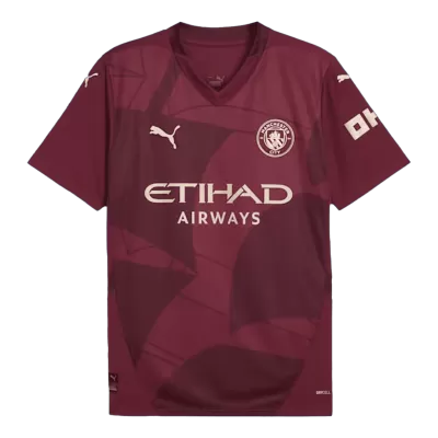 Men's Manchester City Third Away Soccer Short Sleeves Jersey 2024/25 - worldjerseyshop