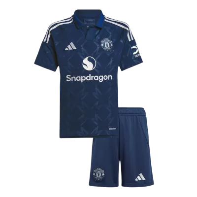 Kids Manchester United Away Soccer Jersey Kits(Jersey+Shorts) 2024/25 - worldjerseyshop