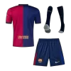 Men's Barcelona Home Soccer Whole Kits(Jerseys+Shorts+Socks) 2024/25 - worldjerseyshop