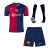 Men's Barcelona Home Soccer Whole Kits(Jerseys+Shorts+Socks) 2024/25 - worldjerseyshop