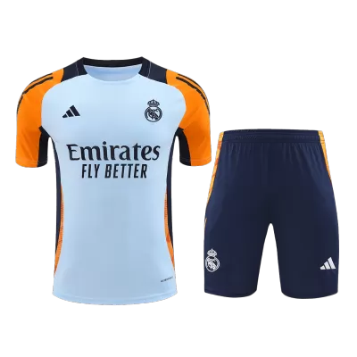 Men's Real Madrid Pre-Match Soccer Kit(Jersey+Shorts) 2024/25 - worldjerseyshop