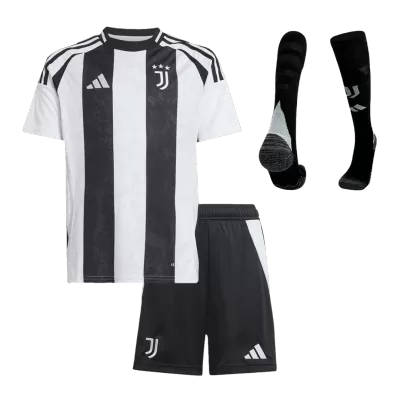 Kids Juventus Whole Kits Home Soccer Kit (Jersey+Shorts+Sock） 2024/25 - worldjerseyshop