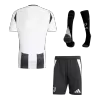 Men's Juventus Home Soccer Whole Kits(Jerseys+Shorts+Socks) 2024/25 - worldjerseyshop