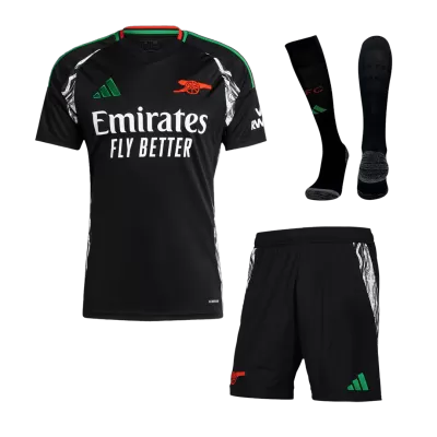 Men's Arsenal Away Soccer Whole Kits(Jerseys+Shorts+Socks) 2024/25 - worldjerseyshop