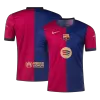 Men's Barcelona Home Soccer Short Sleeves Jersey 2024/25 - Spotify Logo Without Text - worldjerseyshop