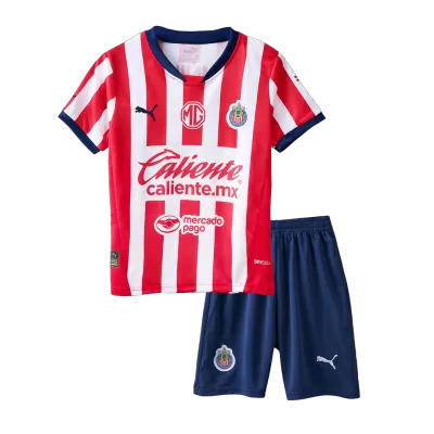 Kids Chivas Home Soccer Jersey Kits(Jersey+Shorts) 2024/25 - worldjerseyshop