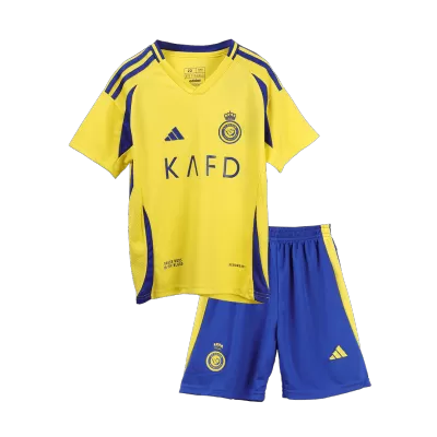 Kids Al Nassr Home Soccer Jersey Kits(Jersey+Shorts) 2024/25 - worldjerseyshop