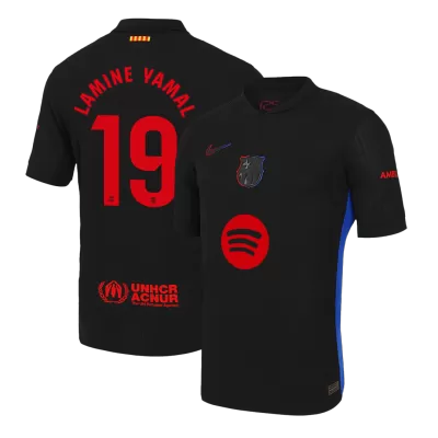 Men's Barcelona LAMINE YAMAL #19 Away Player Version Soccer Jersey 2024/25 - Spotify Logo Without Text - worldjerseyshop