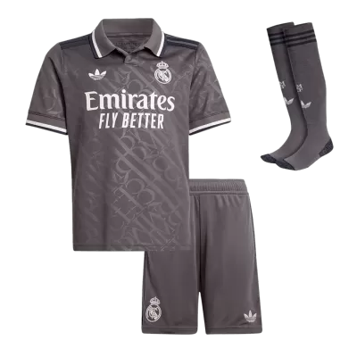 Kids's Real Madrid Third Away Soccer Whole Kits(Jerseys+Shorts+Socks) 2024/25 - worldjerseyshop