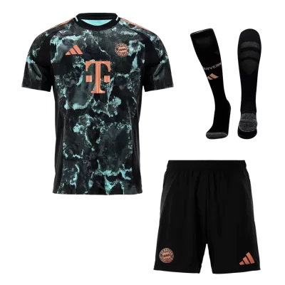 Men's Bayern Munich Away Soccer Whole Kits(Jerseys+Shorts+Socks) 2024/25 - worldjerseyshop