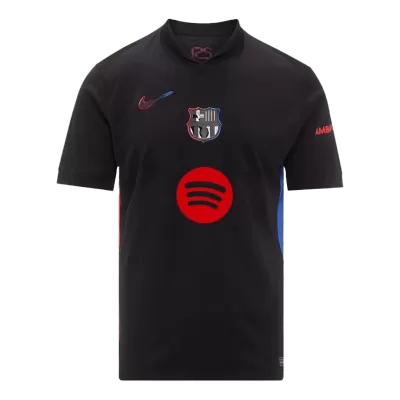 Men's Barcelona Away Soccer Short Sleeves Jersey 2024/25-Spotify Logo Without Text - worldjerseyshop