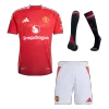 Men's Manchester United Home Soccer Whole Kits(Jerseys+Shorts+Socks) 2024/25 - worldjerseyshop