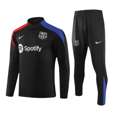 Men's Barcelona Tracksuit Zipper Sweat Shirt Soccer Kit (Top+Trousers) 2024/25 - worldjerseyshop