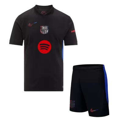 Men's Barcelona Away Soccer Kit(Jersey+Shorts) 2024/25-Spotify Logo Without Text - worldjerseyshop