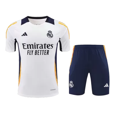 Men's Real Madrid Pre-Match Soccer Jersey Kit(Jersey+Shorts) 2024/25 - worldjerseyshop