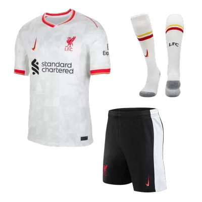 Men's Liverpool Third Away Soccer Whole Kits(Jerseys+Shorts+Socks) 2024/25 - worldjerseyshop